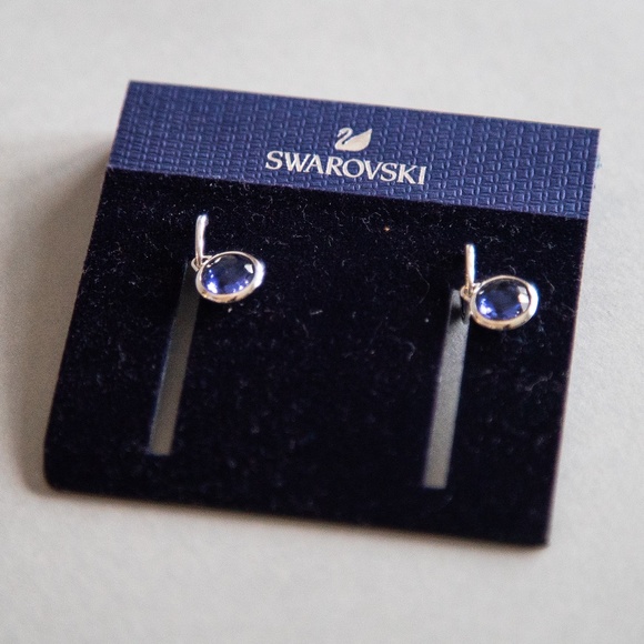 SWAROVSKI purple earrings - Picture 2 of 7